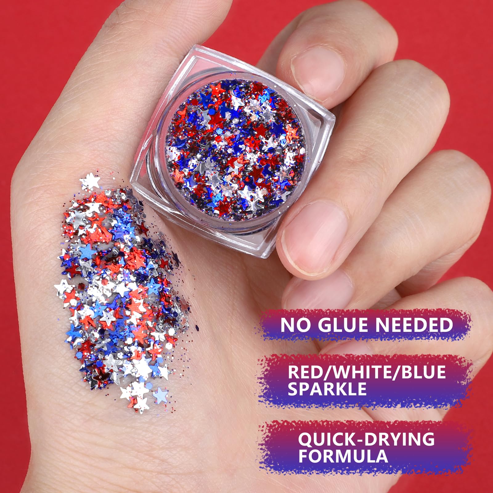Teenitor festival lifestyle model wearing glitter and gems for impact