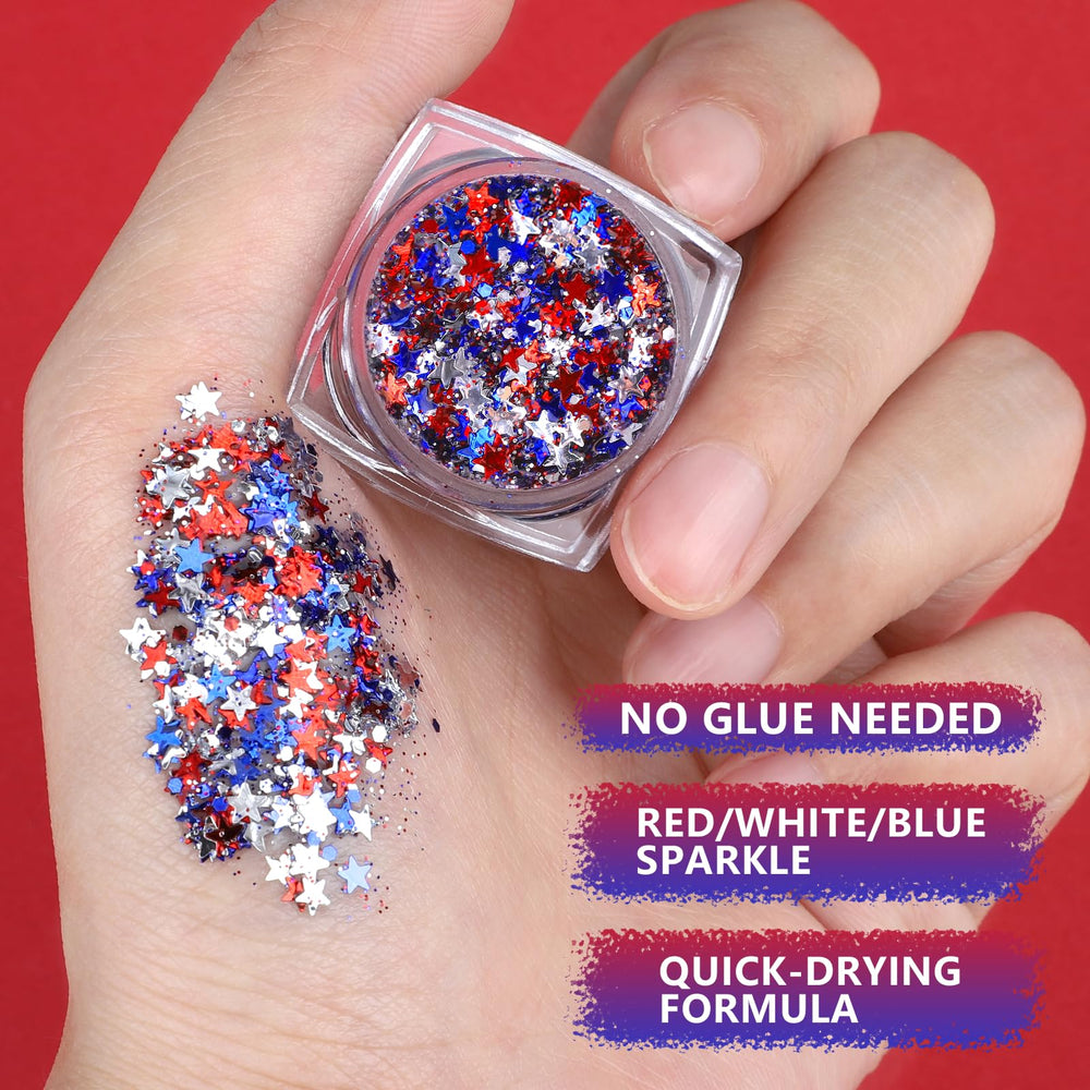 Teenitor festival lifestyle model wearing glitter and gems for impact