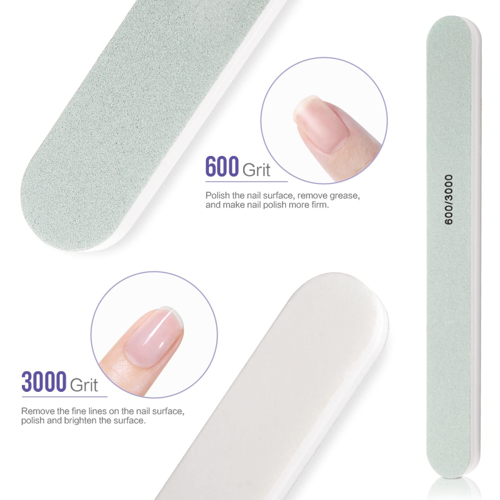 Teenitor dual-grit file and 400/4000 buffer combo for shaping and smoothing