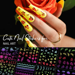 Teenitor floral and plant decals displayed to inspire seasonal nail looks