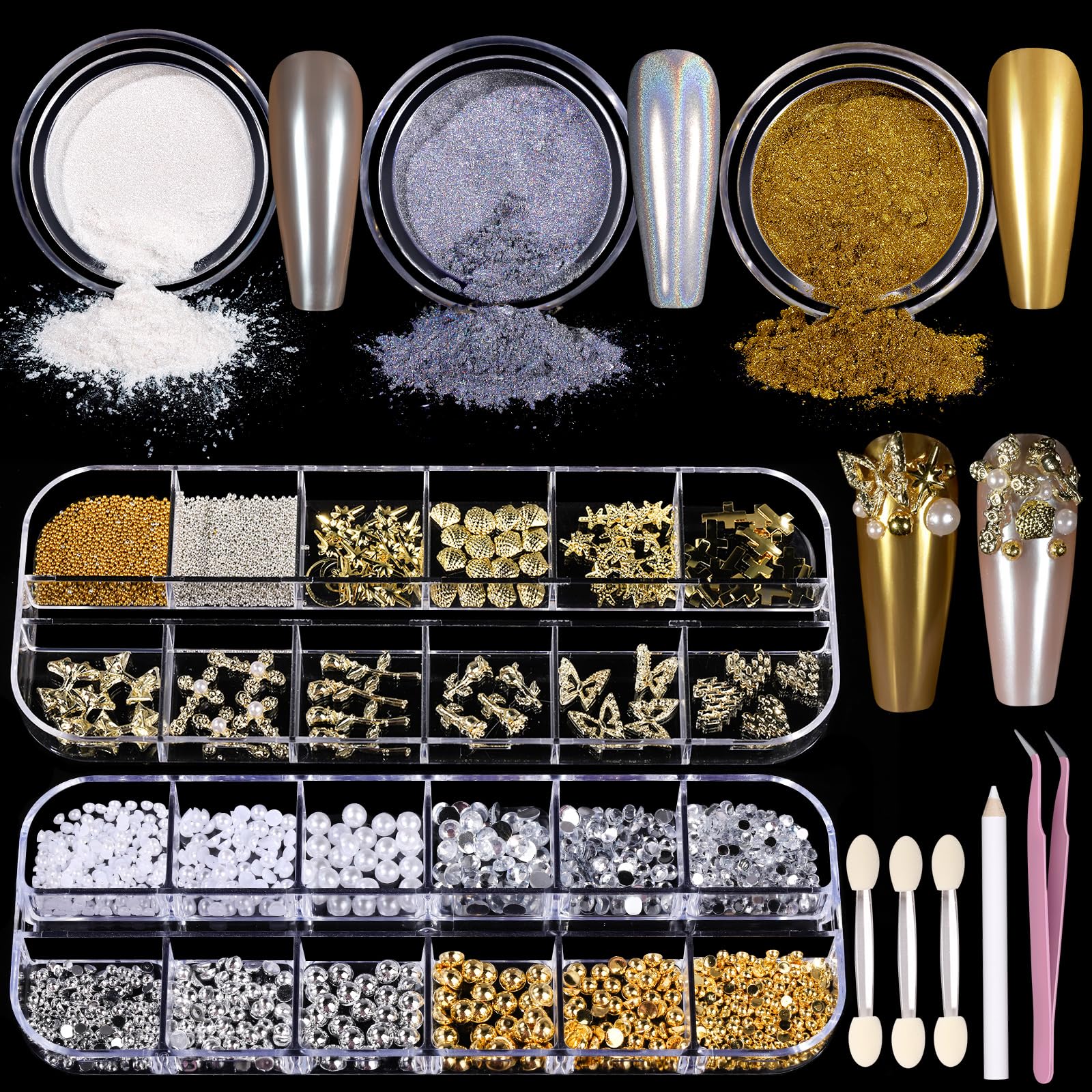 Teenitor kit front view showing powders and decoration boxes for versatile looks