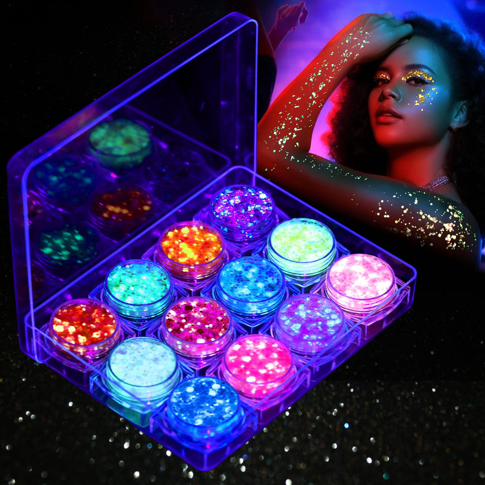 Teenitor front jar collection showing 12 glow shades and easy portability
