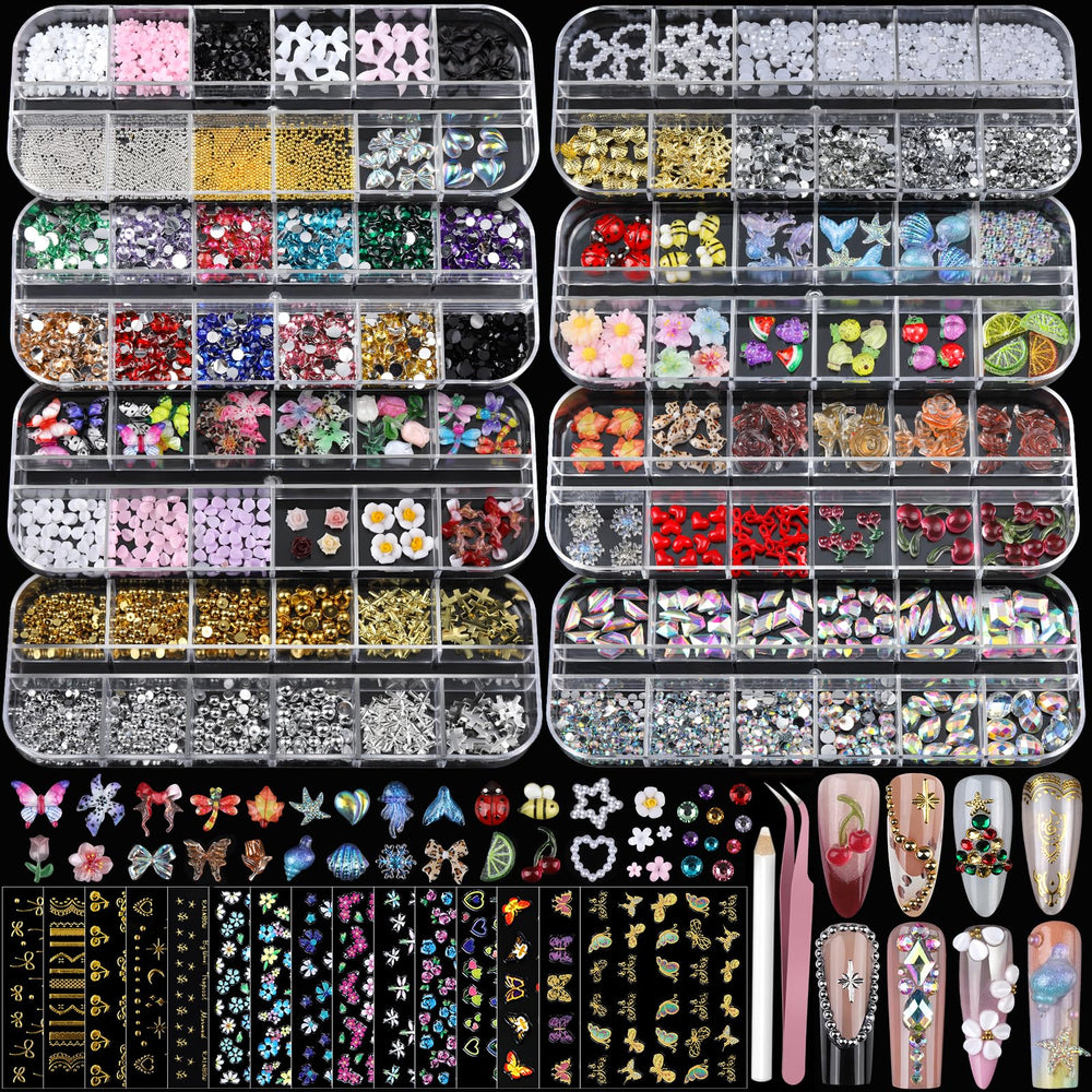 Teenitor front packaging showing full nail charms kit and variety