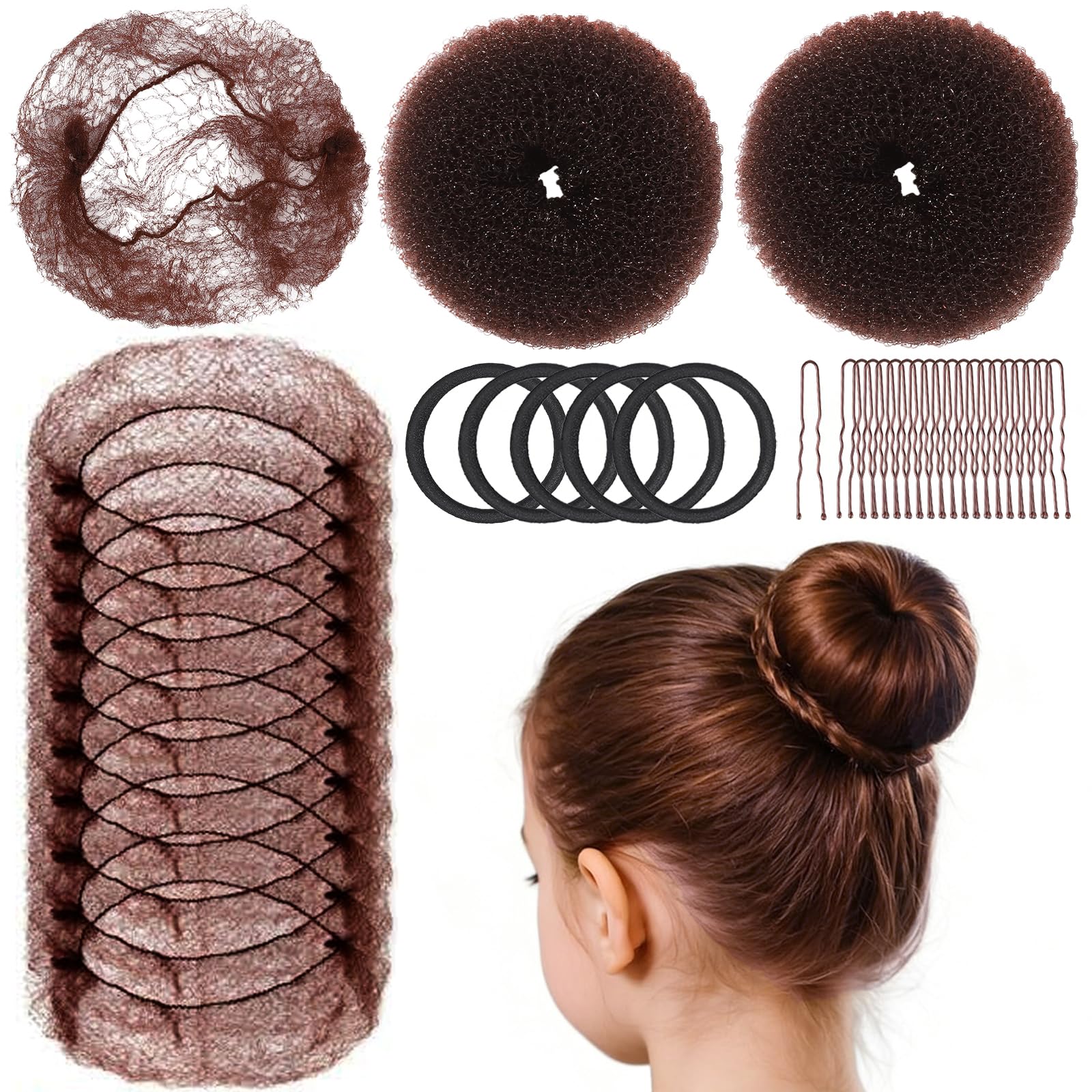 Teenitor front packaging showing complete medium bun kit for quick styling