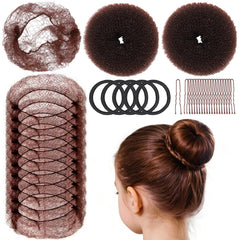 Teenitor front packaging showing complete medium bun kit for quick styling