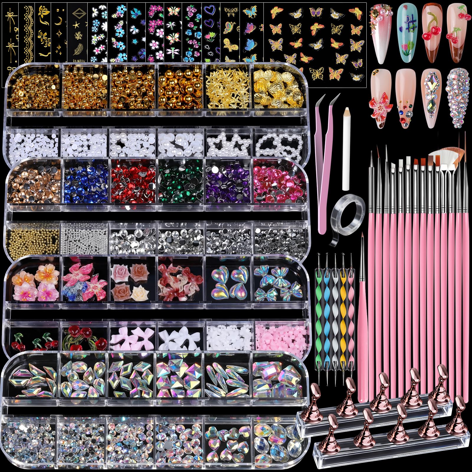 Teenitor front packaging of the complete nail art kit showing contents and benefit