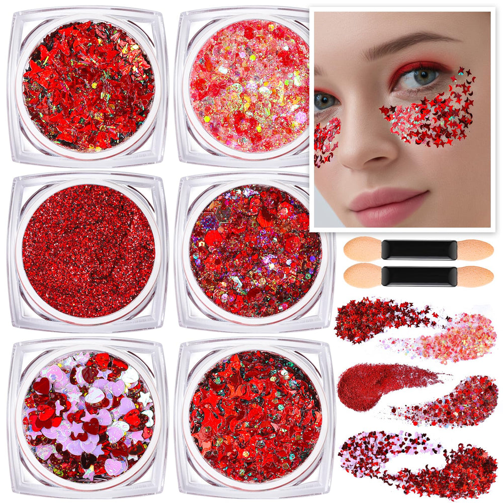 Teenitor front packaging showing red glitter gel pots and variety benefit quick selection