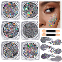 Teenitor front packaging showing silver holographic glitter gel and applicators for easy use