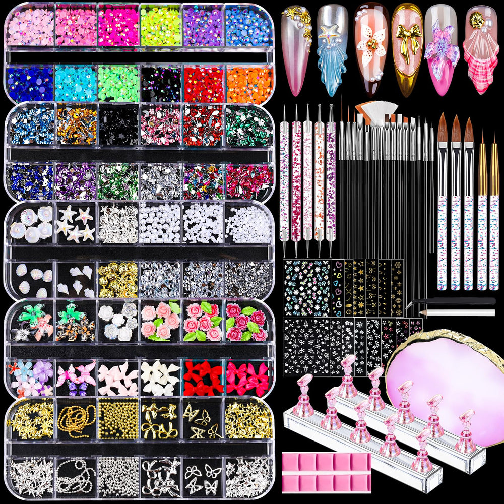 Teenitor front packaging showing full nail art kit and included tools for versatility