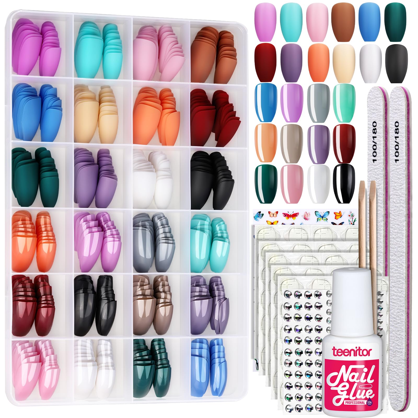 Teenitor front packaging showing 24-grid box and color variety for easy storage