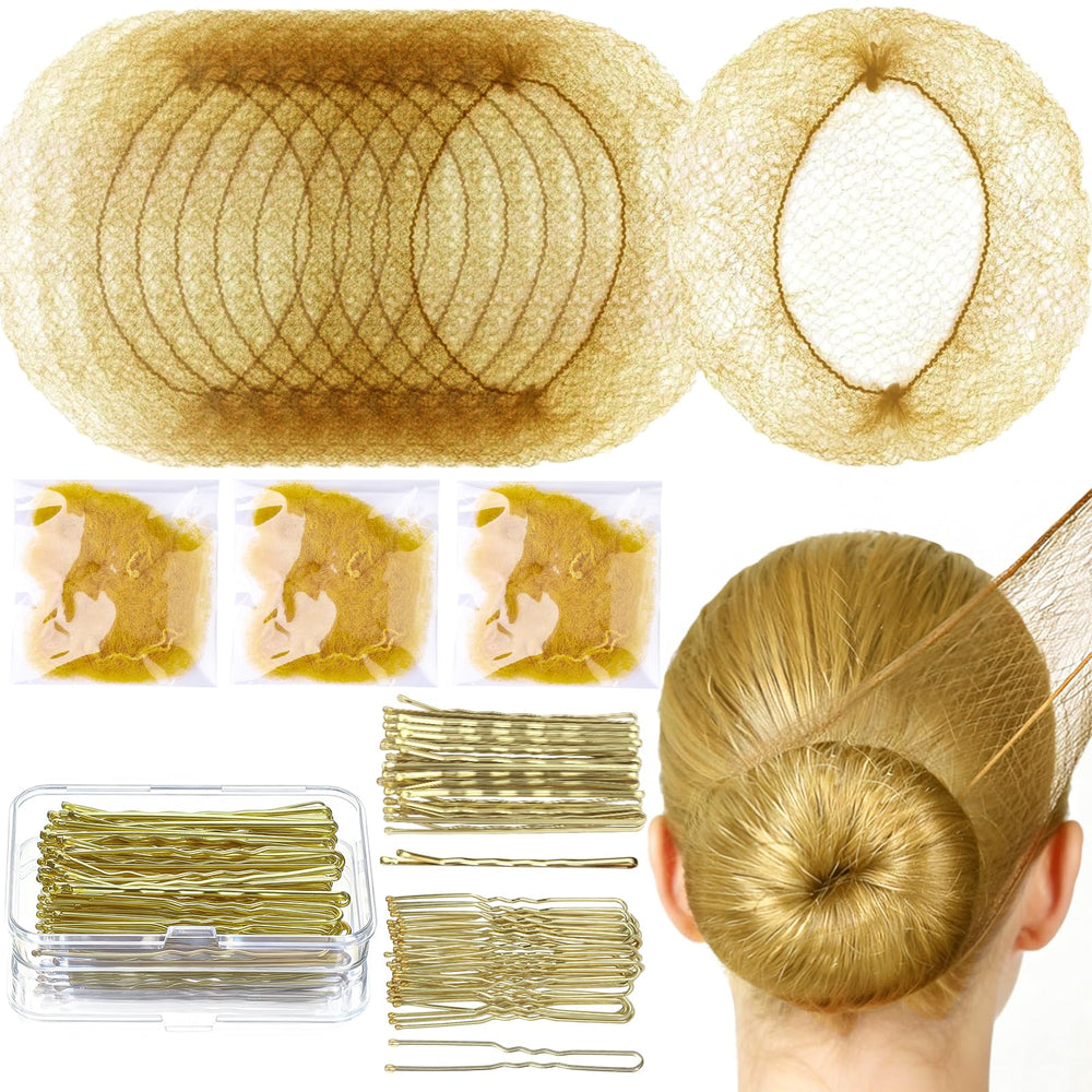 Teenitor front packaging showing nets and pins for neat buns