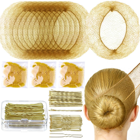 Teenitor front packaging showing nets and pins for neat buns
