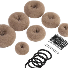 Teenitor front packaging showing full seven-piece bun maker kit for quick styling