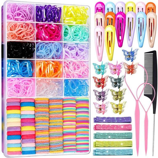 Teenitor front packaging displaying full kids hair accessory set benefits organization