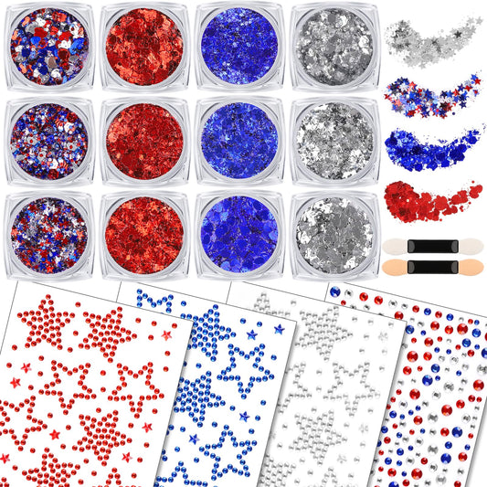 Teenitor front packaging showing patriotic glitter set and benefits