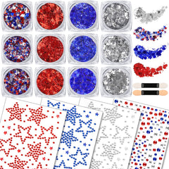 Teenitor front packaging showing patriotic glitter set and benefits