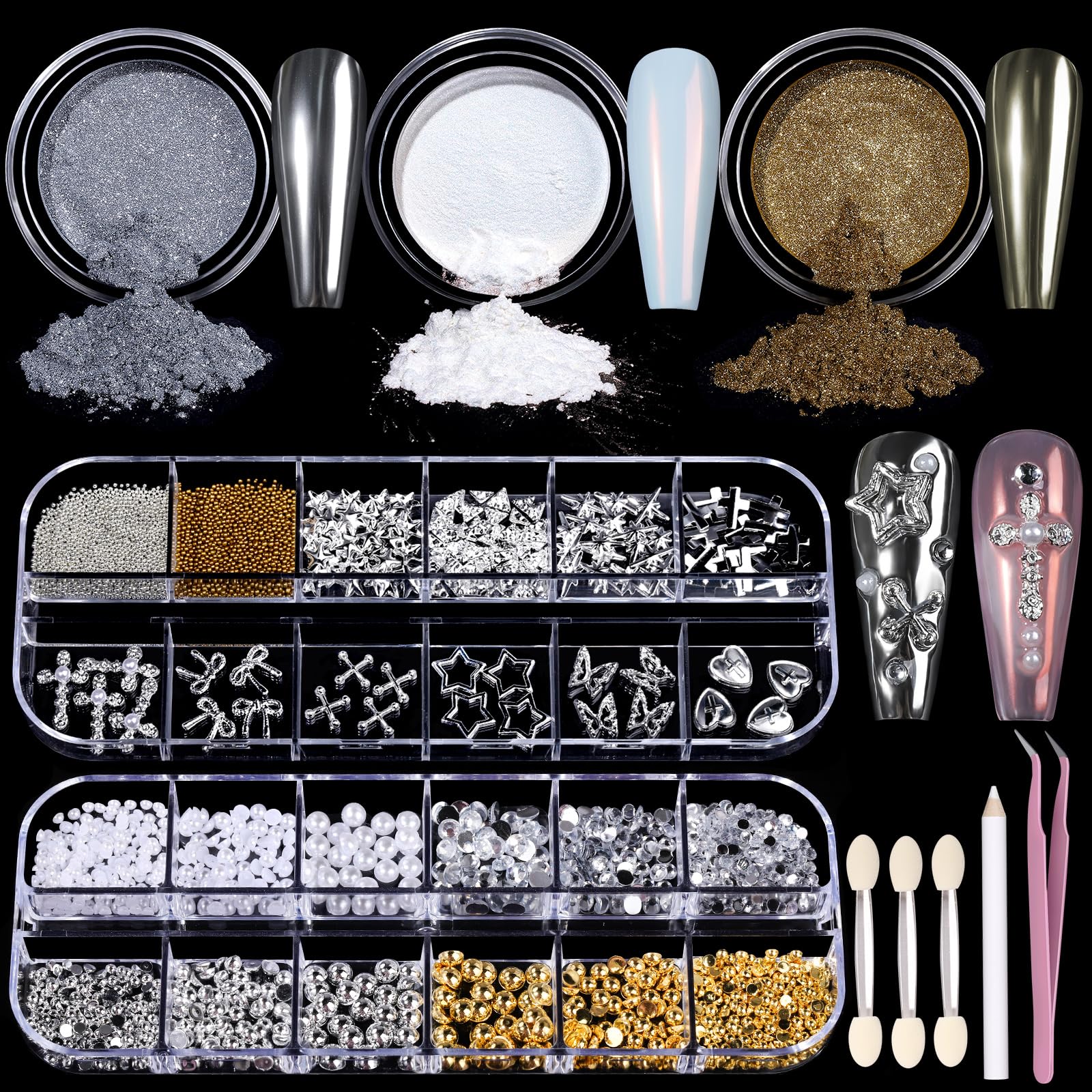 Teenitor front packaging showing full chrome powder and charms kit benefit convenience