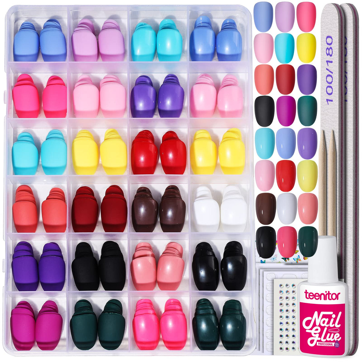 Teenitor front packaging showing kit contents and instant manicure benefit