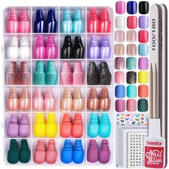 Teenitor front packaging showing full 576-piece nail kit and tools for quick selection