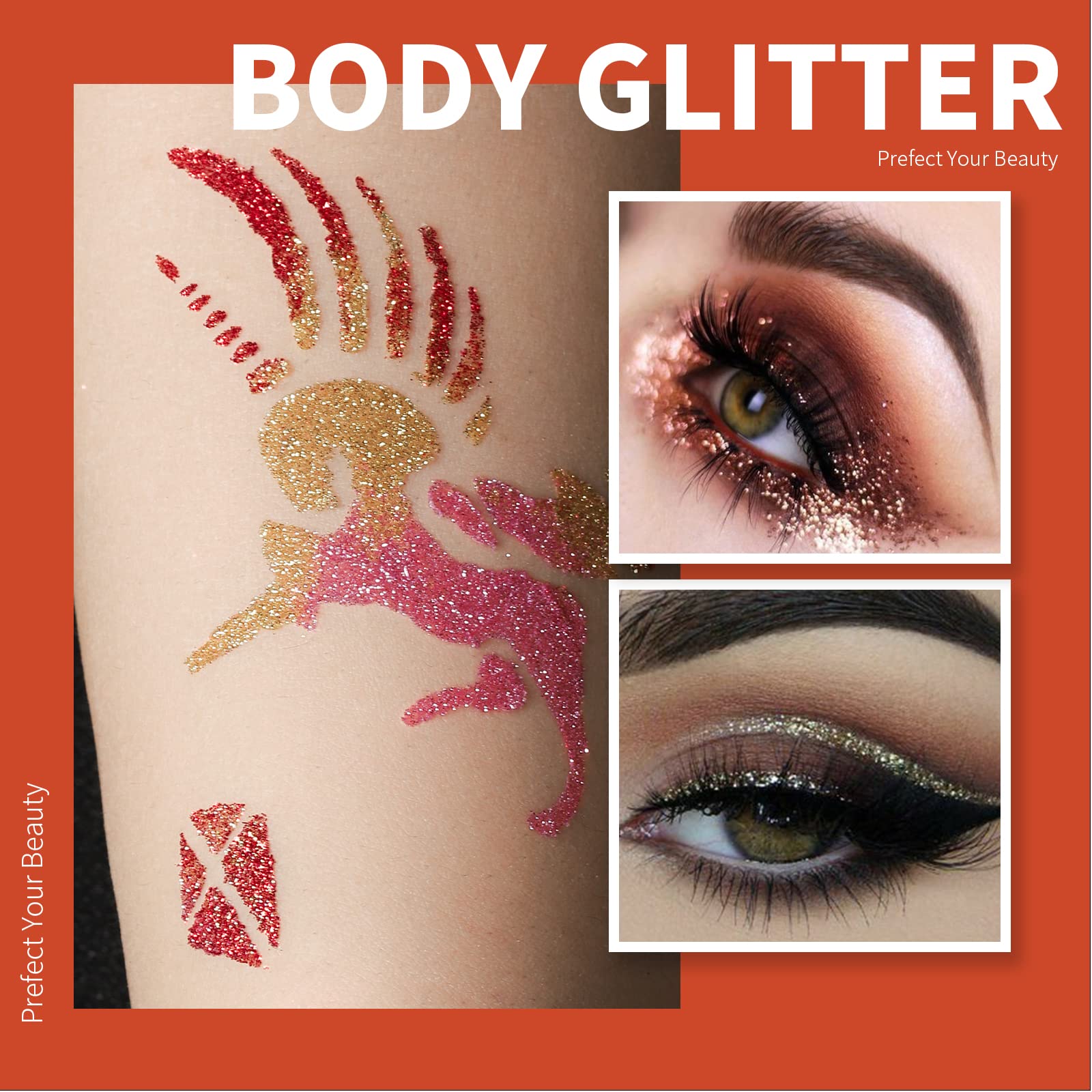 Teenitor macro texture showing extra-fine glitter particles for smooth application