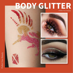 Teenitor macro texture showing extra-fine glitter particles for smooth application
