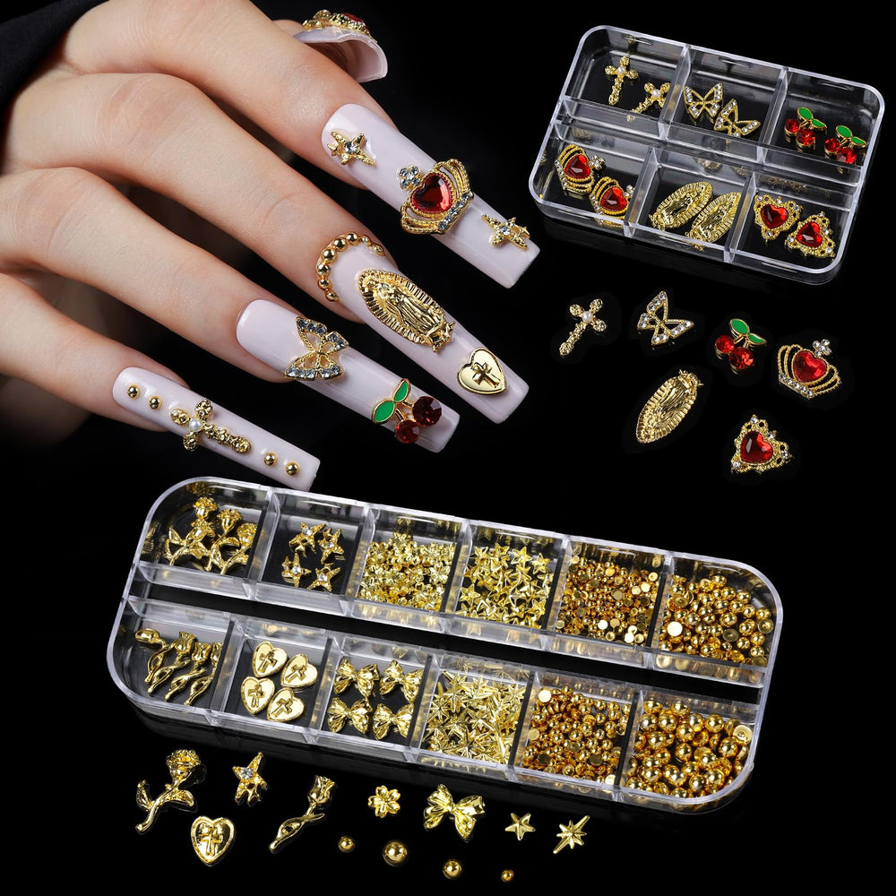 Teenitor gold chrome powder jar creating metallic finish for high-shine nails