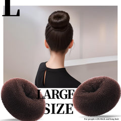 Teenitor hair bun in use creating tidy ballet bun with polished finish