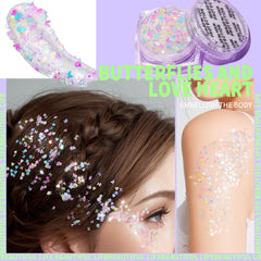 Teenitor glitter gel added to hair for reflective highlights and movement