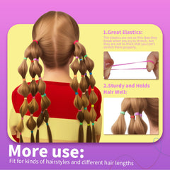 Teenitor in-use ponytail on child, holding hair securely without pulling