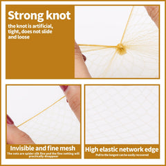 Teenitor elastic edge of net being stretched for snug fit