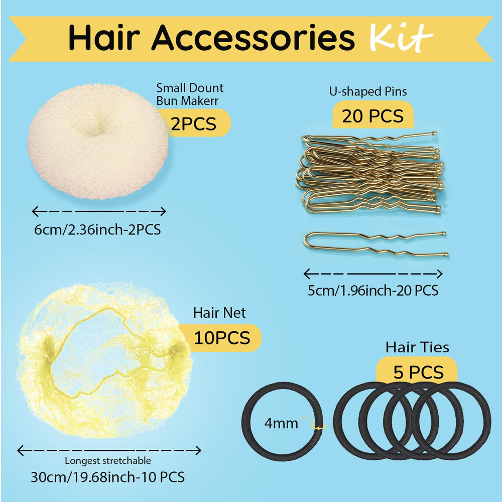 Teenitor invisible hair net stretched over bun for secure, hidden finish