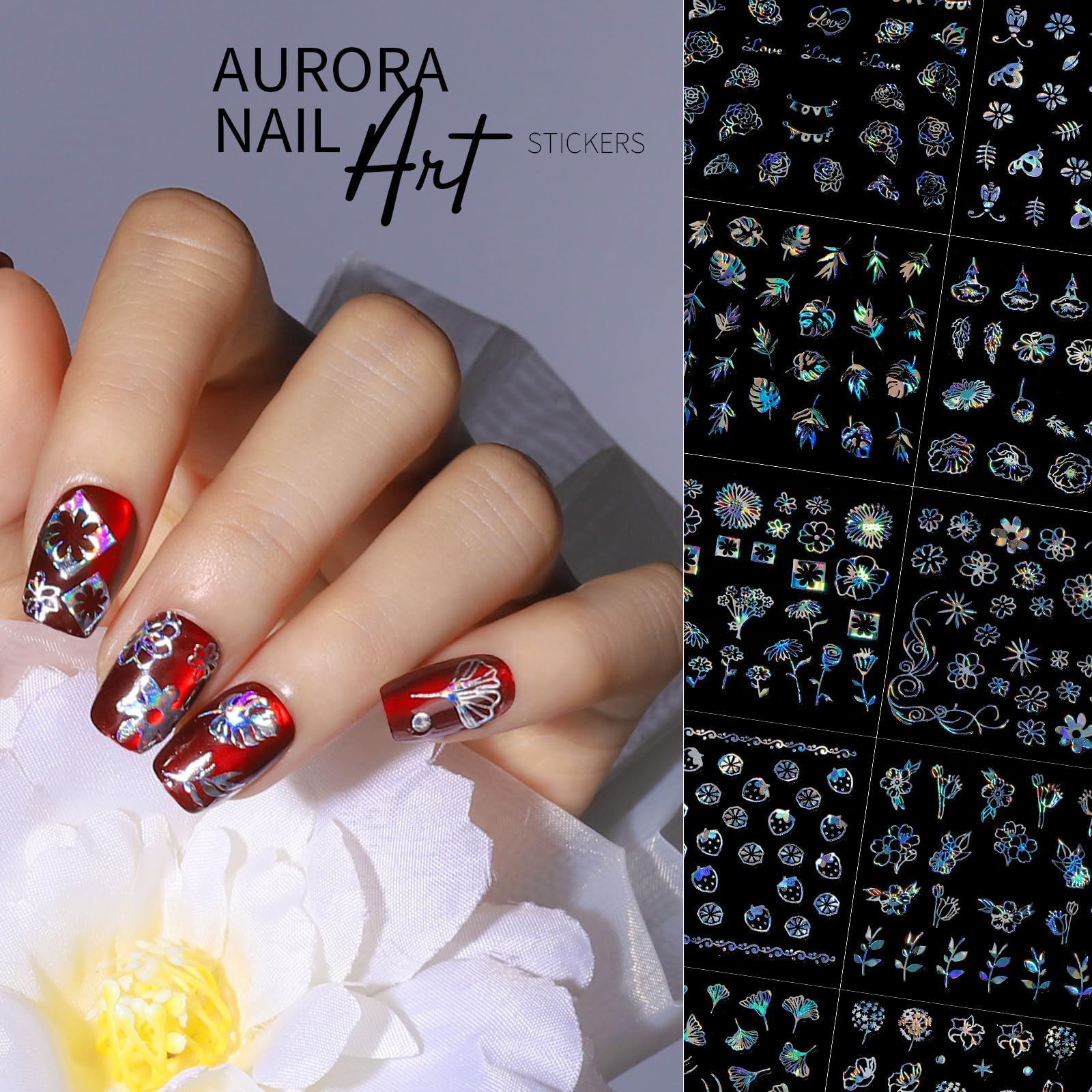 Teenitor holiday motifs with snowflake and bow for festive manicures