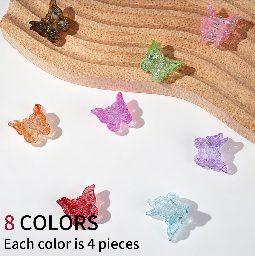 Teenitor mini butterfly clip holding half-up hair to show decorative hold