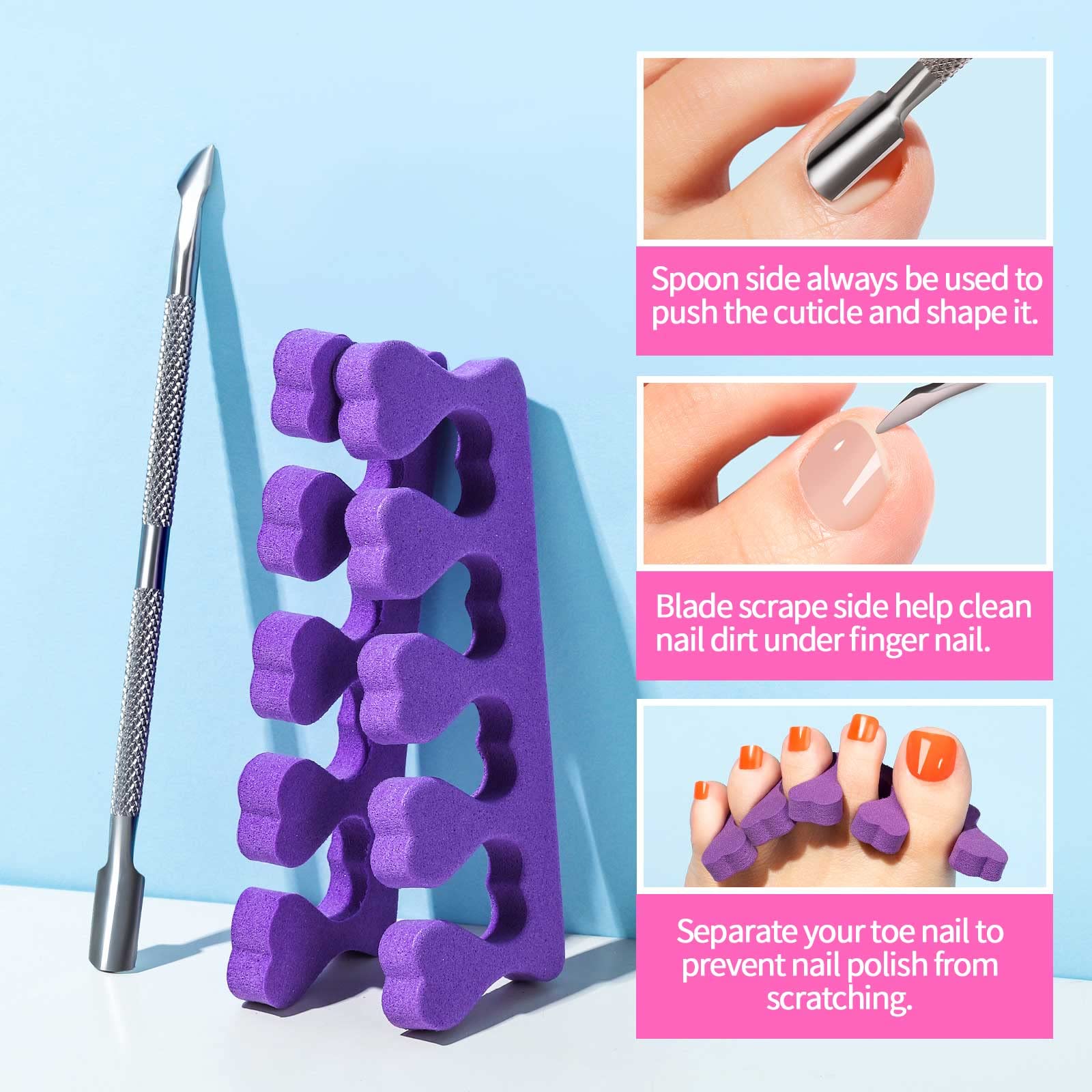 Teenitor press-on toenails being applied for quick salon-style results