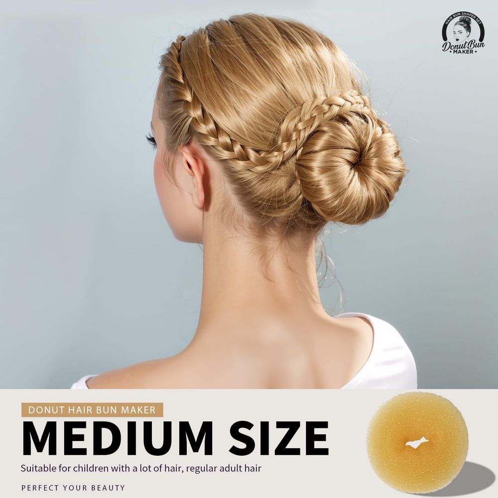 Teenitor bun maker in use top view creating a full polished bun quickly