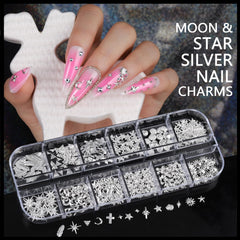 Teenitor nails in use as technician applies gems for dimensional manicure