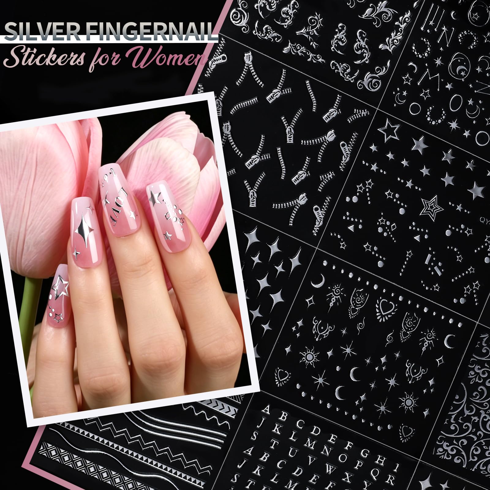 Teenitor in use on fingernails ready-to-wear nail art for quick styling