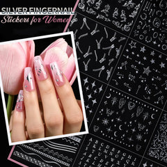Teenitor in use on fingernails ready-to-wear nail art for quick styling