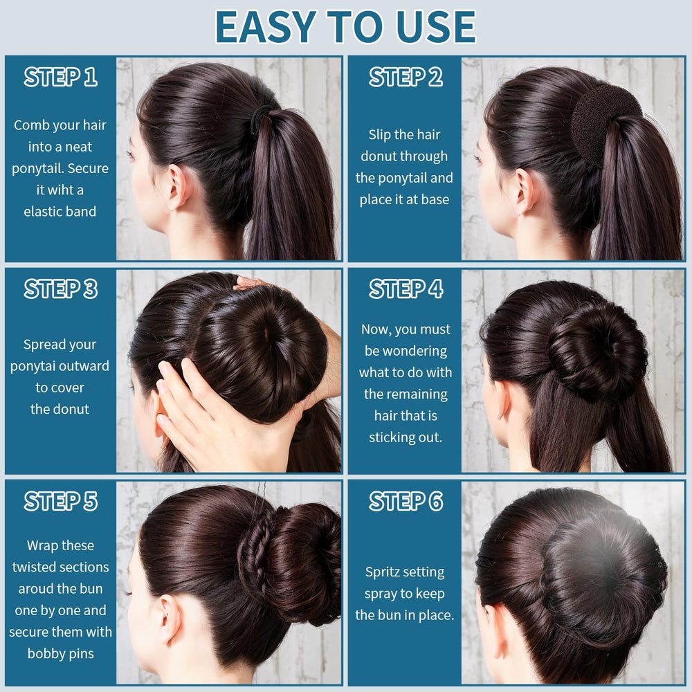 Teenitor child wearing a small donut bun at school illustrating tidy hairstyle