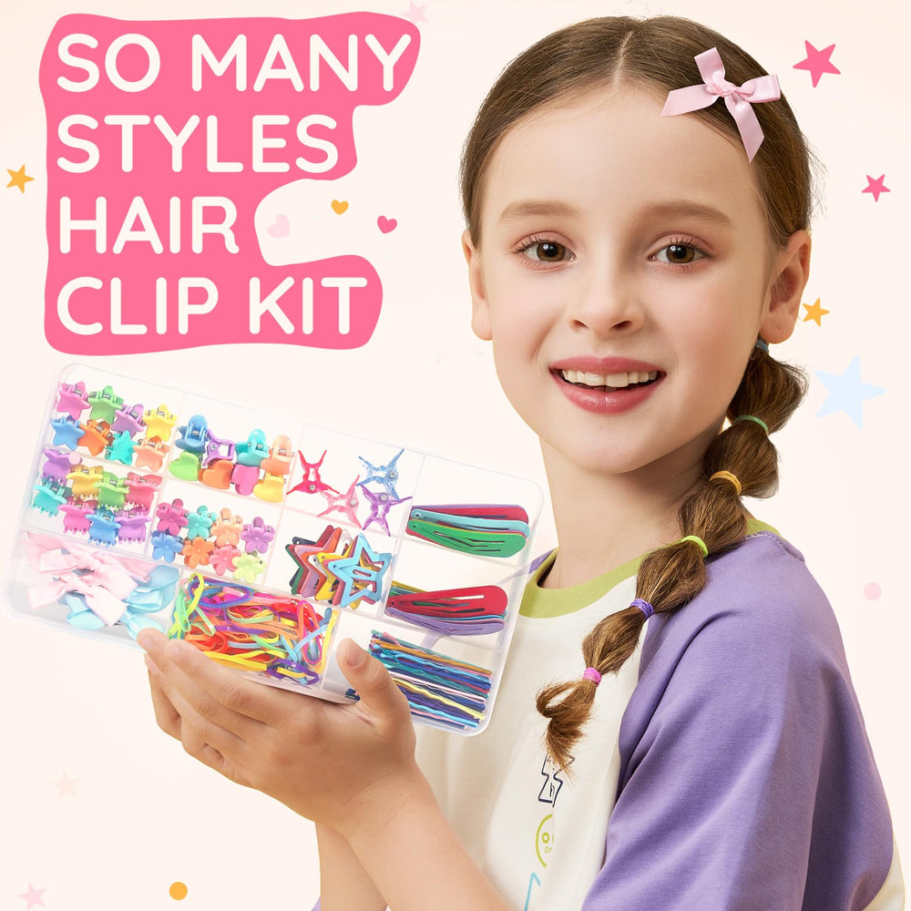 Teenitor kid wearing mixed clips demonstrating styling versatility and fun