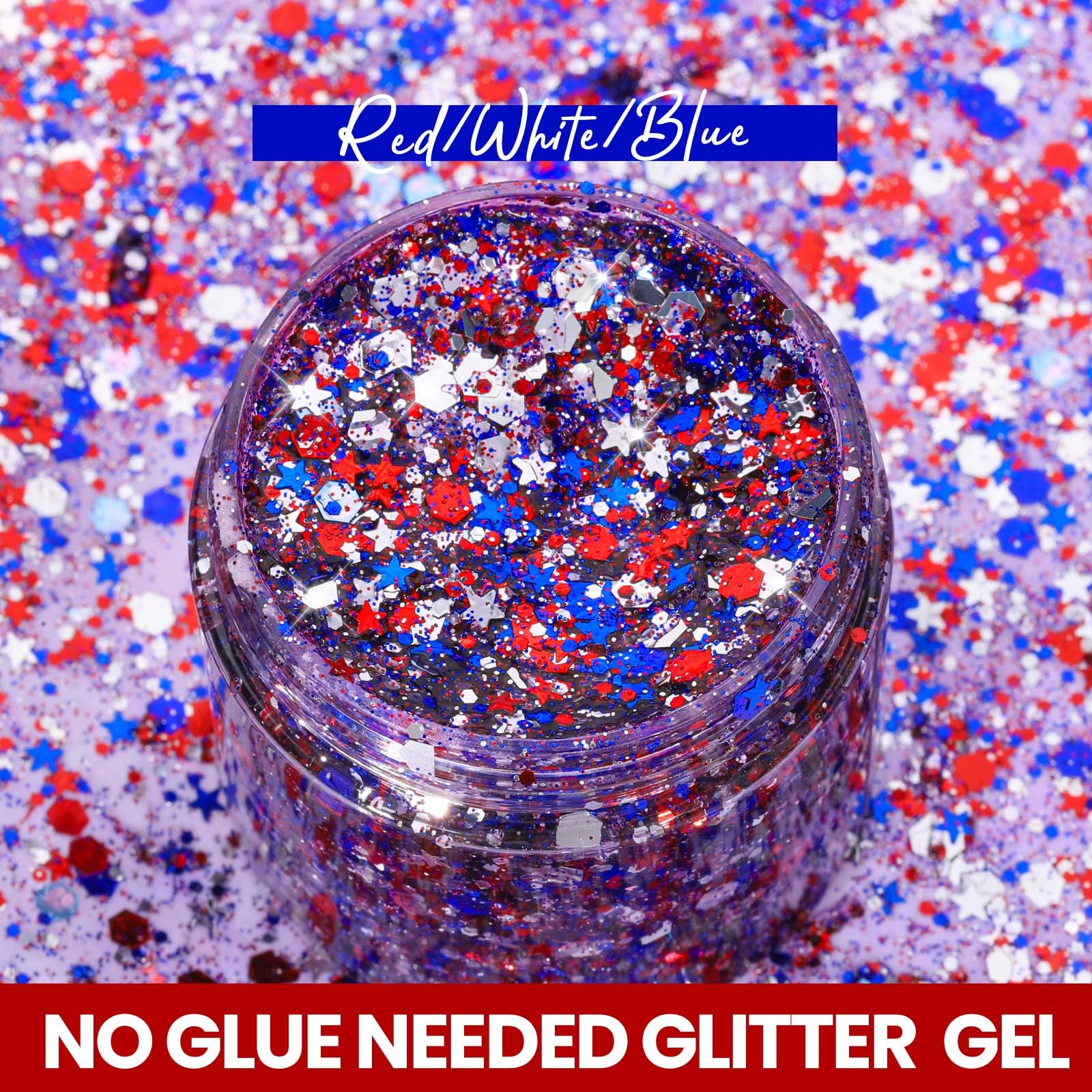 Teenitor glitter gel worn at a parade adding bold sparkle to holiday outfits