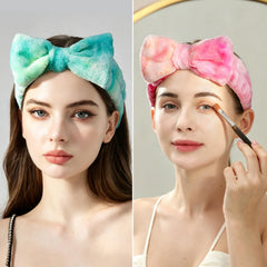 Teenitor headband on vanity near skincare products for organized routine