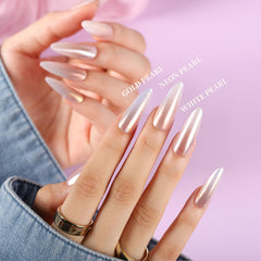 Teenitor lifestyle manicure in progress illustrating professional-looking chrome nails
