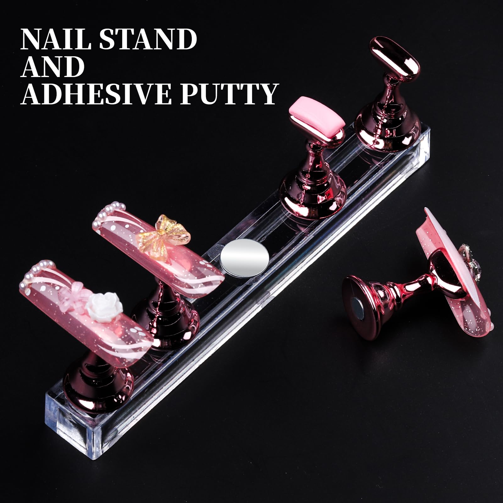 Teenitor magnetic nail stands displaying practice tips securely