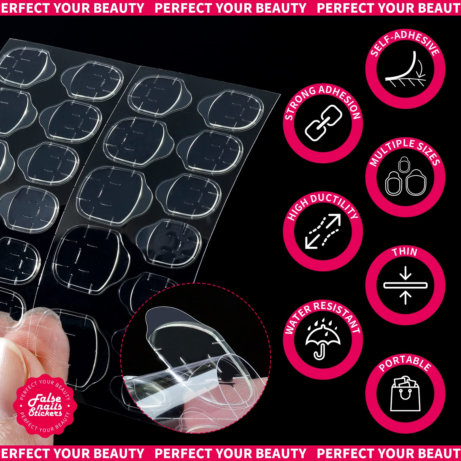Teenitor magnetic stand holding nail tips for painting and curing easily