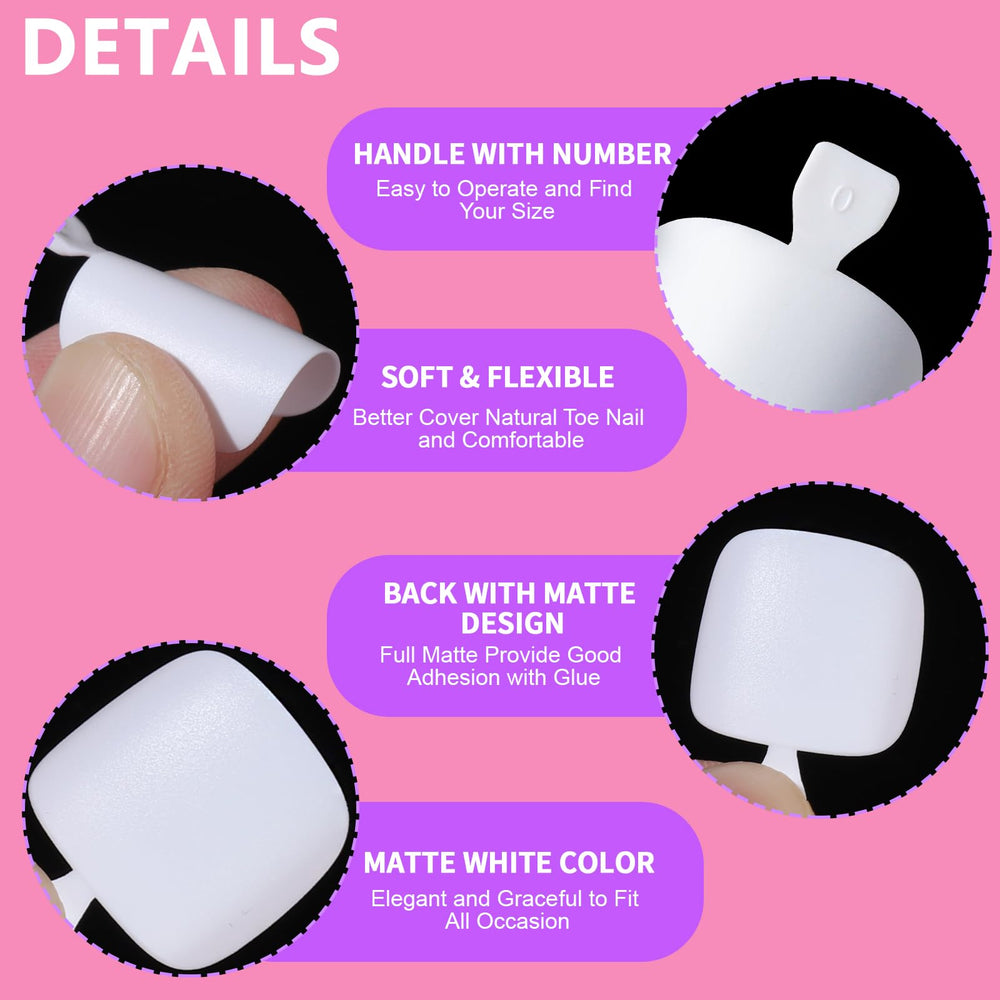 Teenitor matte white toe tip detail showing smooth finish and natural look