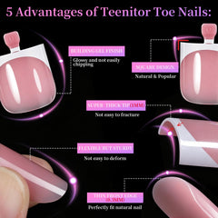 Teenitor nail charms and stickers displayed for customizable pedicure looks