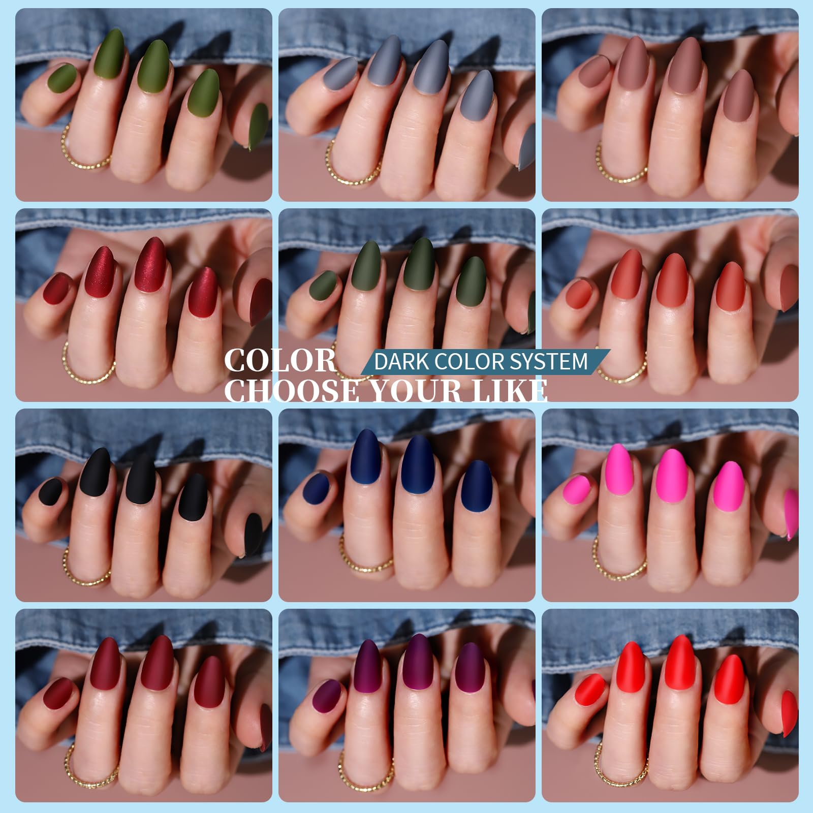 Teenitor nail sizes layout with pre-numbered tips for quick, accurate sizing