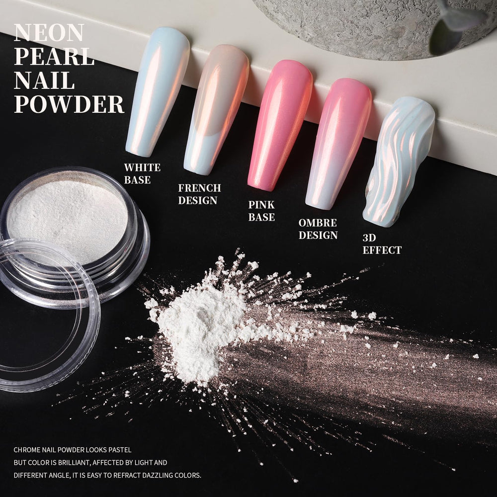 Teenitor pearl gold powder texture shot highlighting luminous, luxurious sheen