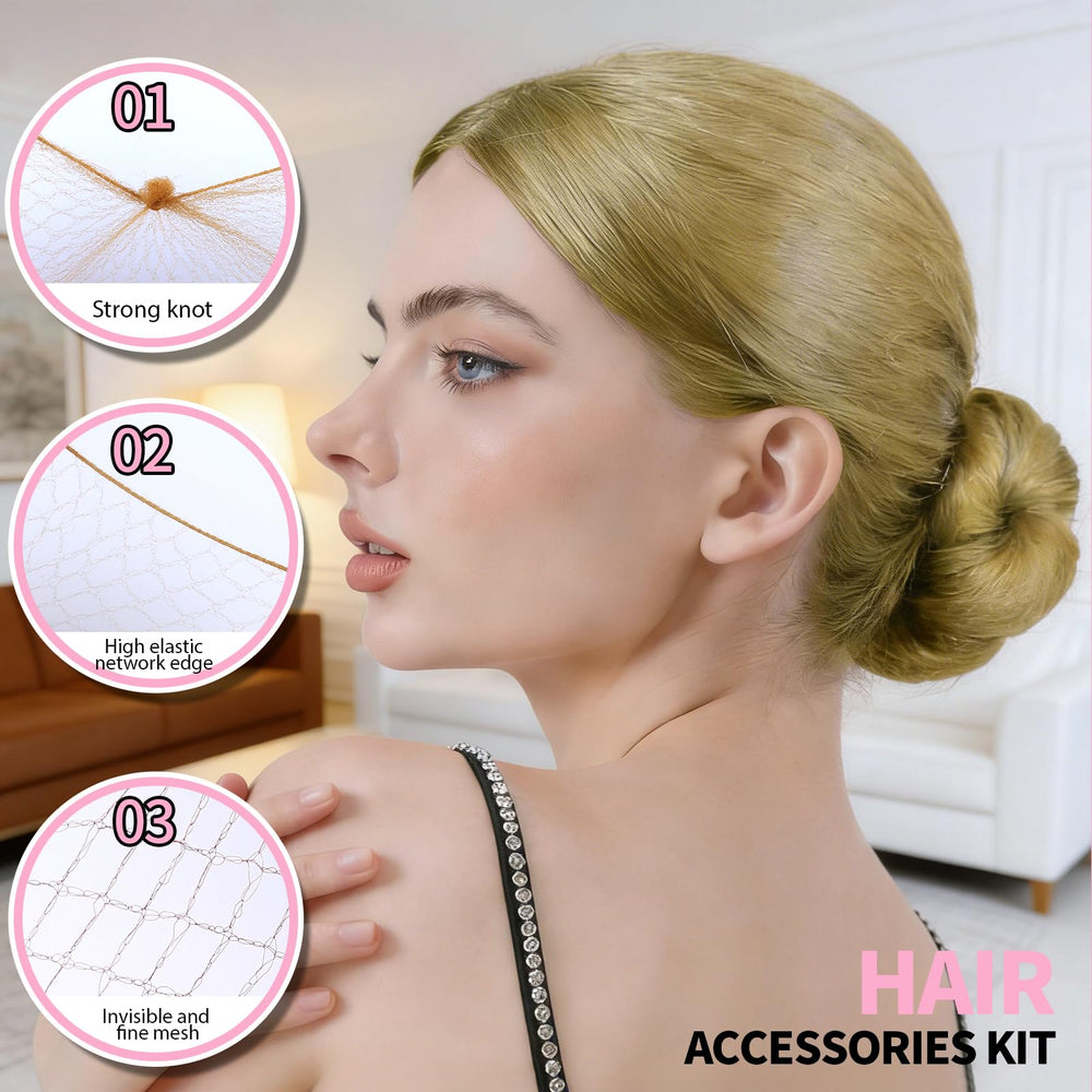Teenitor clear pin case open revealing U-pins and bobby pins for secure hold